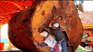 Amazing Biggest Woodworking Heavy Sawmill Cutting Wood