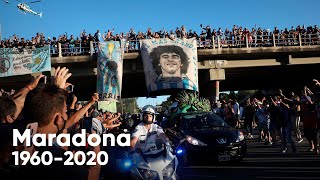 El último viaje de Maradona rumbo a la eternidad: una caravana lo acompañó al cementerio
