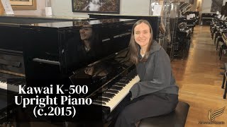 Kawai K-500 Professional Upright Piano (c.2015) Black Gloss | Review \u0026 Demo | Sherwood Phoenix