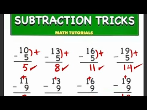 Subtraction Tricks Math Tricks Maths Youtube