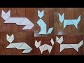 Tangram puzzle/making kitten/cat in different posture with tangram shapes/ Activities for kids