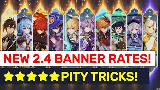 NEW 2.4 Wish Rates UPDATED! ★★★★★ RATE BOOST Tricks & Tips! | Genshin Impact