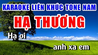 Karaoke Liên Khúc Hạ Thương Nhạc Sống Khánh My | Tone Nam Dễ Hát Nhất