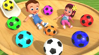 Learn Colors For Kids With Little Babies Fun Play Soccer Ball Wooden Learn Colors For Kids With Little Babies Fun Play Soccer Ball Wooden