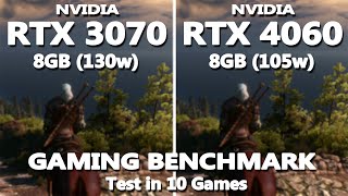 Nvidia RTX 4060 vs RTX 3070 Gaming Benchmark Test | MSI Katana vs Lenovo Legion 5 Gaming Test