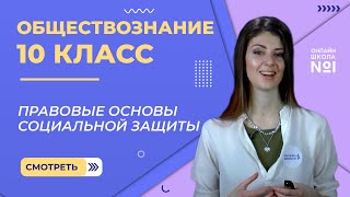 Правовые основы социальной защиты. Видеоурок 25. Обществознание 10 класс