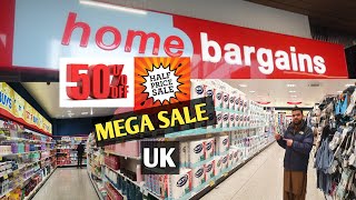 MEGA SALE IN HOME BARGAINS- SUPERMARKET IN UK- BIG OFFERS IN BRITISH SUPERMARKET