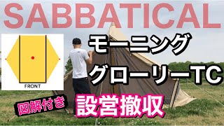 モーニンググローリーTC 簡単設営撤収　図解付きで徹底解説  SABBATICAL(サバティカル)