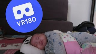 [VR180 5.7k] Baby Riley sleeping soundly | Vuze XR 180° 3D