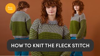 How to knit the Fleck stitch | a BEGINNER'S step-by-step tutorial