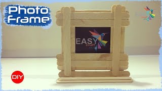 How to make ice cream stick Photo Frame | Popsicle stick craft | Easy photo frame
