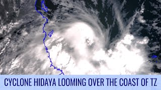 Cyclone Hidaya nearing the coast of Tanzania