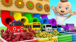 Bingo Song Baby Songs Learn Vehicle names and color change slide play - Nursery Rhymes & Kids Songs