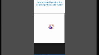How to draw Changing line color by python code 'Turtle' #codeSource