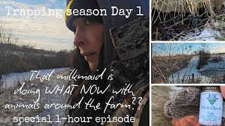 S2E4 1hr POV VLOG | From Farmgirl To Fur Harvester | mink \u0026 muskrat trapline