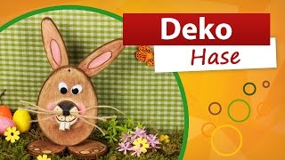 🐰 Deko Hase basteln - Osterhase aus Holz basteln 🐰 malen - trendmarkt24 Bastelideen DIY