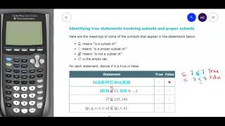 Identifying true statements involving subsets and proper sub