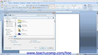 Word 2007 Tutorial Saving Documents-2007 Microsoft Training Lesson 2.9
