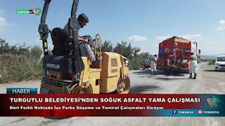 TURGUTLU BELEDİYESİ’NDEN SOĞUK ASFALT YAMA ÇALIŞMASI