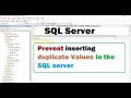 How to avoid duplicate values in sql insert query