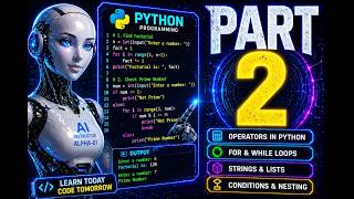 Python Part 2 🔥 User Input, Conditions & Loops Explained Easily (2026)