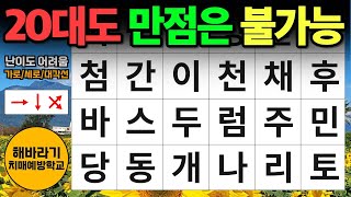 20대도 만점은 쉽지 않습니다│숨은단어찾기,치매예방,치매테스트,치매예방퀴즈,단어퀴즈,치매예방활동,낱말퀴즈