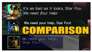 NEW COMPARISON | Star Fox 64 (3D) VS. Star Fox ZERO (N64 VS. 3DS VS. WiiU)