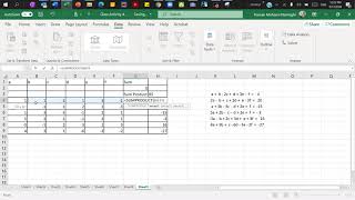 Solve a system of linear equations using Excel Solver