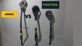 Plaster sanders test - Mirka Leros vs Festool Planex 2 vs Festool Planex