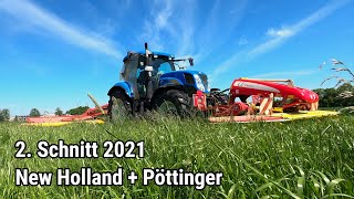 2. Schnitt 2021 | New Holland T6090 und Pöttinger NovaCat Alpha Motion | Grasfieber - Ab ins Grüne