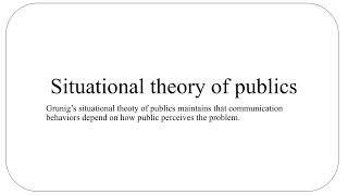 Situational theory of publics