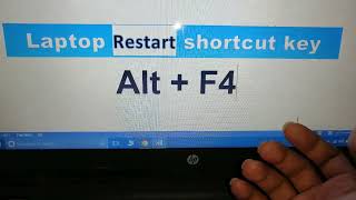 laptop restart shortcut key in windows 10