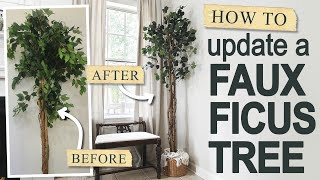 How to Update a Faux Ficus Tree • Thrift Store Makeover • DIY • Look for Less • Thrift Flip