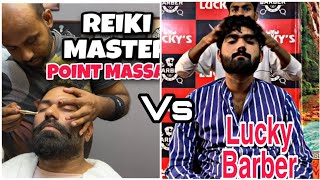 No Talk Massage | ASMR Head & Back Massage | Reiki Master vs Lucky Barber | #headmassage #barber