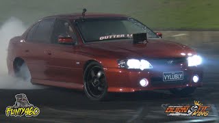 GIVING YOUR MATES CAR A SOLID THRASHING AT A BURNOUT COMP!!