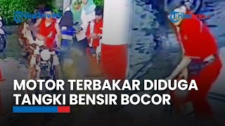 Kepanikan Melanda Saat Motor Terbakar di SPBU Usai Isi BBM