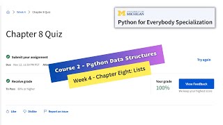 python data structures coursera week 4 quiz answers || Python for Everybody Specialization
