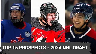 TOP 15 PROSPECTS - 2024 NHL DRAFT | Mid-Season Top-32 | Part 2 | Scouting Reports & Highlights