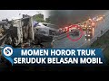 CCTV Detik-detik Truk Tronton Seruduk Belasan Mobil di Tol Cipularang, Jeritan Korban Terdengar