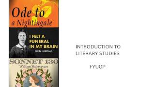 introduction to Literary studies#fyugp#keralauniversity#1semester#baenglishnotes