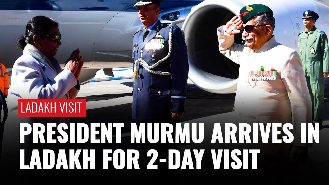 President Droupadi Murmu Arrived In Ladakh's Leh For 2-Day Visit, To ...