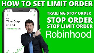 HOW TO SET: LIMIT ORDER, Trailing Stop Order, Stop Order, Stop Limit Order on Robinhood