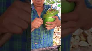 Cutting Green Coconut #shorts #viral