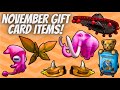 Roblox November 2024 Gift Card Items!