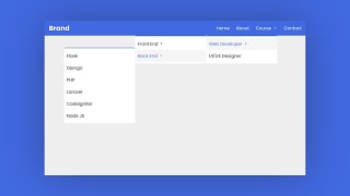 Navbar Nested Dropdown Menu | HTML CSS Javascript