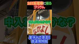 国鉄167系電車に乗車したゴリさん