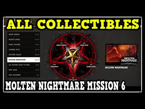 Zombie Army 4 Molten Nightmare All Collectibles (Zombie Hands, Upgrades, Heroic Action, Doc, & Comic