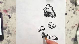 Chinese painting tutorial Rock Basic part 1