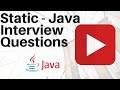 Java Interview Question And Answer Static Field in Java Explain Java Interview Question