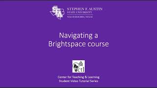 Navigating a Brightspace course